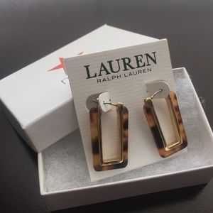 Ralph Lauren Rectangle-Hoop Tortoiseshell earrings